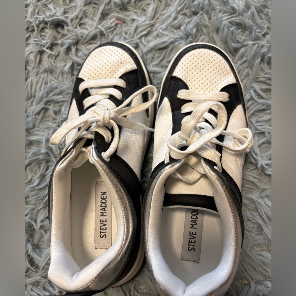 Steve Madden black and white sneakers